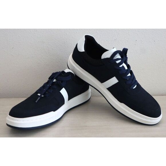 Stacy Adams 25515-410 Men's Sz 12M Navy Leather Currier Moc Toe Sneakers - Picture 1 of 6